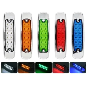 12LED Side Marker Lamp 5 Colors Side Light 12V 24V Waterproof Truck Trailer Lorry Bus Caravan Pickup