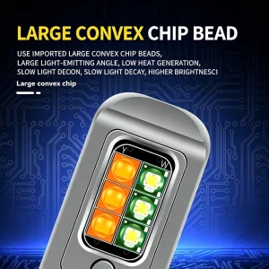 12SMD Car LED Daytime Running Light Dual Mode Anti-flicker Turn Signal Light