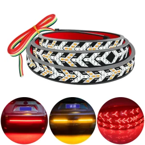12V 1.2m 1.5m 2.4m Car Brake Turn Flexible LED Daytime Running Light Truck Signal Tail Lamp Strip Warning Lights