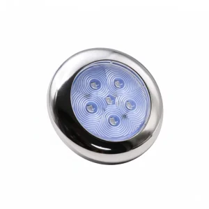 12V 1W LED Dome Interior Downlight, IP65 Waterproof, Multi-Color, PC+Stainless Steel 304, 72mm, Recessed Light, Yacht Lighting
