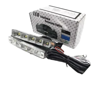 12V 2 PCS LED Car Super Bright Daytime Running Lights Universal Auto Front Emergency Hood Lights