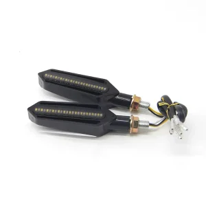 12V 24 LED Motorcycle Turn Signal Indicator Blinkers Dynamic White DRL Yellow Turn Signals Flashing Red Brake Lights