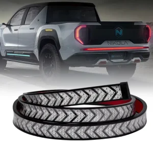 12V 24V 1.5m LED RGB Chasing Auto Brake Turn Signal Light Strip Warning Lamp for Universal Car Pickup Truck Tail Running Lights