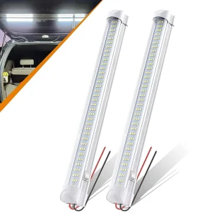 12V 24V 13-Inch SMD 2835 LED Strip Light Bar with 108 LEDs ON Off Switch Universal Fitment for Cars Trucks 3W