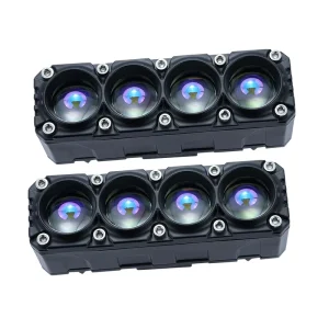 12V 24V 130W Led Laser ZDS4 4 Lens Led Fog Lights Bumper Driving Lamps Assembly Replacement for Motorcycle 4X4 Auto