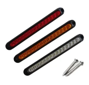 12V 24V 15 LED Car Brake Light Truck Trailer Tail Side Marker Warning Light Bar