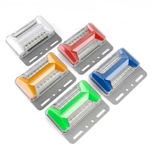 12V 24V 15 LED Side Marker Light Car External Square Warning Tail Light Signal Lamp for Auto Trailer Truck Lorry