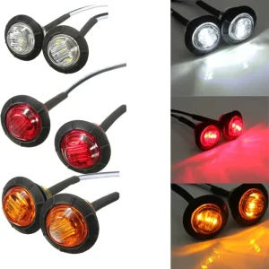 12V 24V 3 LED Truck Side Marker Light Round Truck Tail Light Led Turn Signal Warning Light for Truck Van