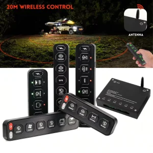 12V 24V 30A 4 6 Buttons Auxiliary Truck SUV Car Off Road Lights Universal Wireless Remote Control Switch Panel