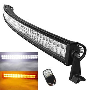 12V 24V 32 Inch Curved LED Light Bar for Truck 4WD Jeep SUV Amber White Offroad Lights