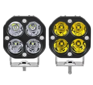 12V 24V 4 Inch 40W Led Work Light White Yellow Car Led Spotlights Frosted Lens for Motorcycles Car Truck 4×4 Off Road ATV