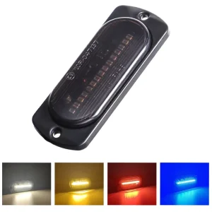 12V-24V 4 Inch Smoked Color LED Side Marker Light American Model 15 LED Beads Side Lights