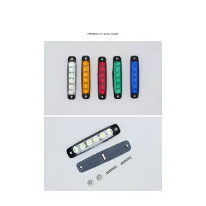 12V-24V 4 LED Strobe Grille Flashing White Red Orange Green Blue Car Warning Lights