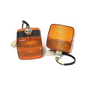 12V/24V/48V (85*85) Forklift Square LED Front Turn Signal Light Double Face Warning Indicator Lamp Amber/Orange IP65 1 Year