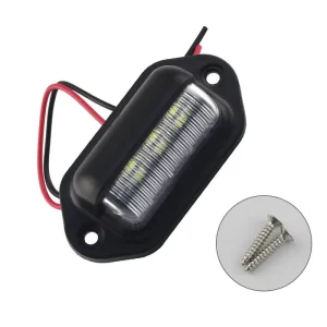 12V 24V 6 LED Car License Number Plate Light for SUV Auto RV Truck Trailer Tail Light License Plate Lights Lamp Car Accessories
