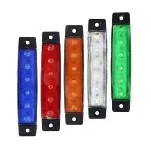 12V 24V 6LED Trailer LED Side Light Signal Lamp Marker Indicator Truck Red