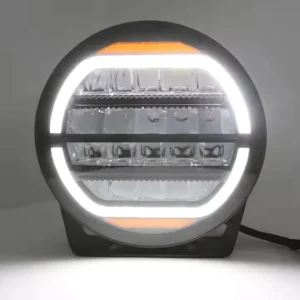12V 24V 9 Inch 200W Car Truck Offroad Auxiliary LED Headlight IP68 Waterproof Universal Fitment Round Spot Light