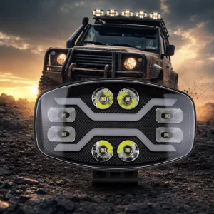 12V 24V 9 Inch LED Fog Lights 58W Off-Road Driving Lamps for Trucks Compatible with Jeep Wrangler JK