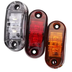 12V 24V Amber Red White 2.5″ LED Clearance Side Marker Light for Cars Truck Trailer Boat