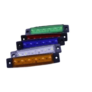 12V 24V Amber White Truck 3.8″ Slim Universal LED Side Marker Lights Small Strip Light for Boat