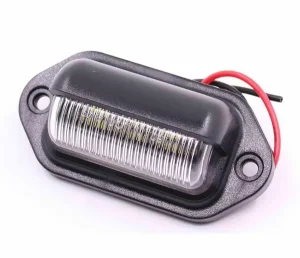 12V 24V Bright White LED Side Lamp Rear Tail License Plate Light Bulbs for Truck Trailer Auto 6LED License Number Plate