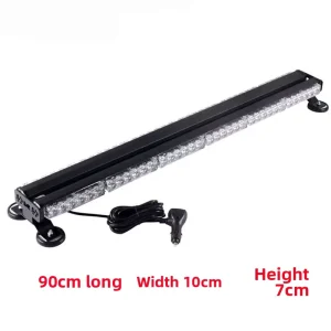 12V 24V Car Alarm Wrecker with Strong Magnet Long Row Yellow LED Ceiling Flashing Light Exterior Accessories Accessory