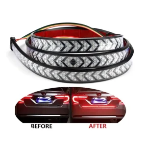 12V 24V Car LED Tailgate Light LED Truck Tailgate Light Bar Red Running Turn Signal Brake Reverse Backup Tail Light Strip