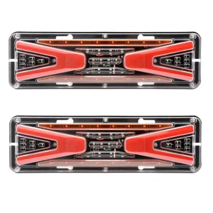 12V 24V Dynamic LED Truck Tail Light Flowing Turn Signal Rear Brake Lights Reverse Lorry Bus Caravan Led Lights for Trailer