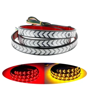 12V 24V Dynamic Sequential Flowing Turn Signal Lamp DRL Car Truck Pickup Tailgate Light Bar LED Strip Reverse Brake Tail Lamps