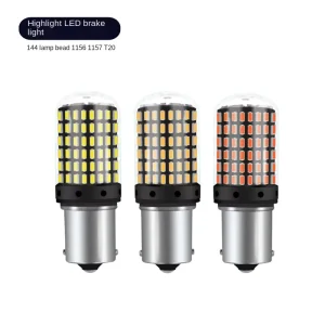 12V 24V LED DRL Brake & Reverse Light T20 WY21W with 144 Lamp Beads Flashes Car 1156 P21W 7440 Accessory