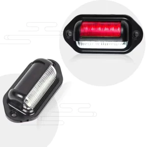 12V 24V LED Exterior License Plate Tail Light Interior Courtesy Side Marker Lamp for Truck SUV Trailer Van RV Boats Buses