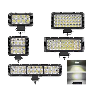 12V 24V LED Motorcycle Spotlight 8 16 24 30 36LED White Work Light Bar Front Reversing Fog Lamp for Motor Lighting System