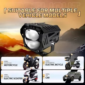 12V 24V Motorcycle Car Truck Off road Vehicle LED Headlights Auxiliary Spotlights High intensity High brightness External Lights