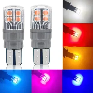 12V-24V Motorcycle Car Universal Small Bulb 3030-8LED With Lens Light Bead High Brightness Direct Insertion Bulb