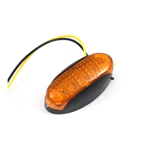 12V 24V Round LED Side Marker Light for Trucks Gold Yellow Red