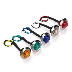 12V 24V Round Marker Signal Led Light Side Lamp Universal Car Led Truck LED Side Marker Trailer Lights