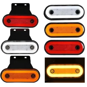 12V 24V Truck Side Marker Light LED Trailer Lights Bus Camper Van Taillight Car Lights Red White Amber With Bracket