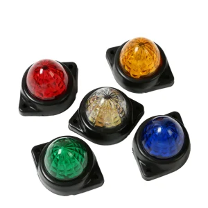12V 24V Watermelon Clear LED Side Marker Lights Heavy Duty Round Shape