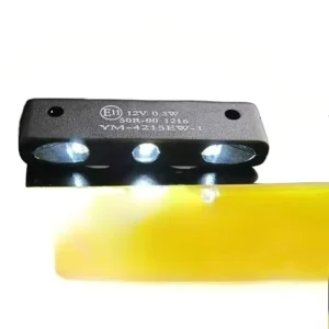 12V 3LED Motorcycle High Brightness License Plate Light White License Plate Light Compact for Motorcycle Trailer Modification
