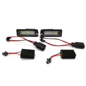 12V 3W LED Number License Plate Light Lamp Canbus No Error for VW Passat B6 CC Eos Golf 5 6 7 MK7 Polo Superb Seat Leon Altea