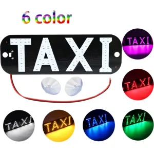 12V 3W LED Taxi Indicator Light for Car Roof License Plate Empty Taxi Light