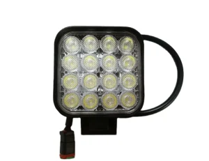 12V 3inch Mini Square 48W IP68 Aluminum Alloy Stainless Steel Work Light for Bike Motorcycle 16*3W LED CE FCC Certified