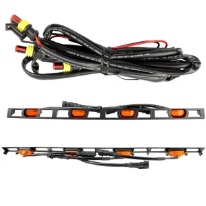 12V 4 Pcs Car Front Grille Light for 12-15 Tacoma W TRD Pro Led DRL Fog Lamp Auto Exterior Accessories
