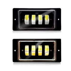12V 40W Square LED Headlight Daytime Running Light Turn Signal Lada Fog Lamp DRL Headlamp Assembly Car Accessories