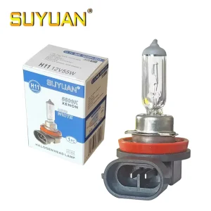 12V 55W 3500K Warm White Quartz Glass H11 Halogen Auto Light Bulb for Vehicles