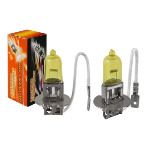 12V 55W 60W H3 Halogen Headlight Fog Lamp Bulbs White Yellow Auto Front Head Fog Light 24V Blue Car Lamp Auto Bulbs Glass