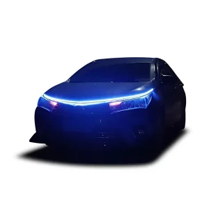 12V 5W Car Start Scanner Hood Light LED Dynamic Daytime Running Turn Signal Ambient Lighting Grille Light