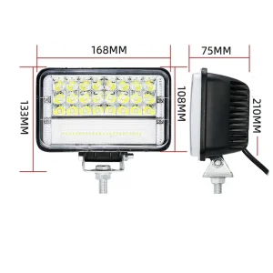 12V 60V Square LED Driving Lamp Rectangular LED Headlight for Truck Super Bright Outdoor Car Lights