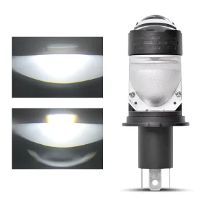 12V 6500K 100W Projector Lens LED Headlight with Cooling System for Motorcycle Retrofit Upgrade