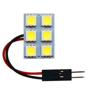 12V 6SMD 5050 LED Panel Reading Dome Light White License Plate Lamp for Car